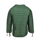 Original Greek military M65 green quilted liner jacket with long sleeves and adjustable front ties for warmth and durability