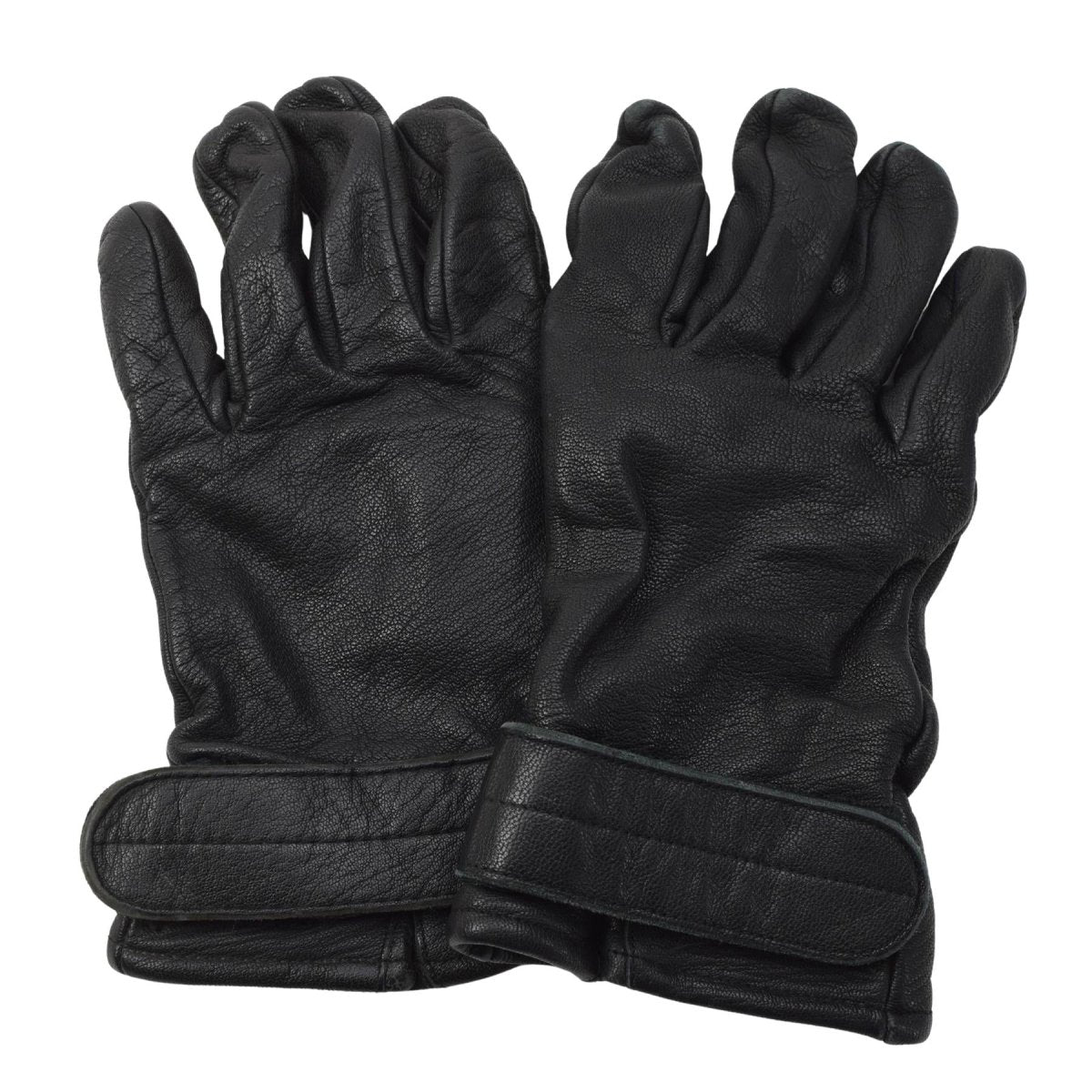 Original Hungarian Army Leather Gloves Lined Military Winter Outdoor Black