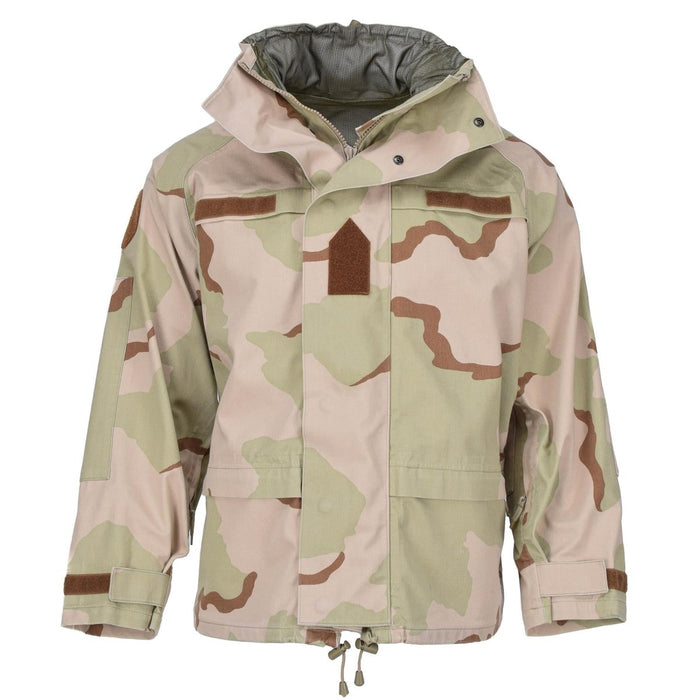 Original Hungarian Army rain jacket combat camouflage desert waterproof hooded - GoMilitar