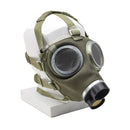 Original Hungarian M67 military gas mask with CF3 filter in olive color, displayed on white mannequin head.