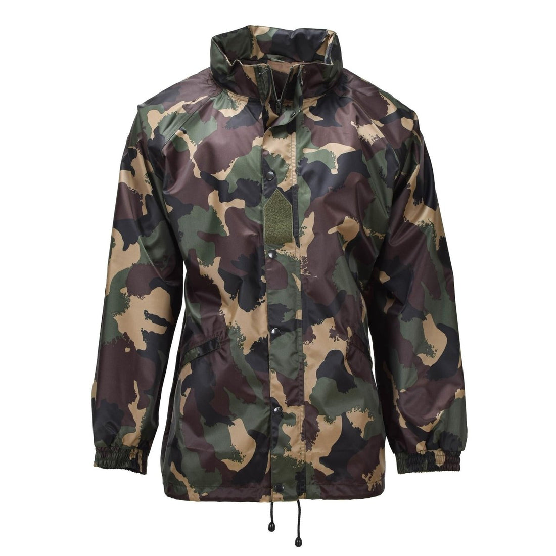 Veste imperméable militaire hongroise d'origine, capuche enroulable, bouton rabat, M93 camouflage