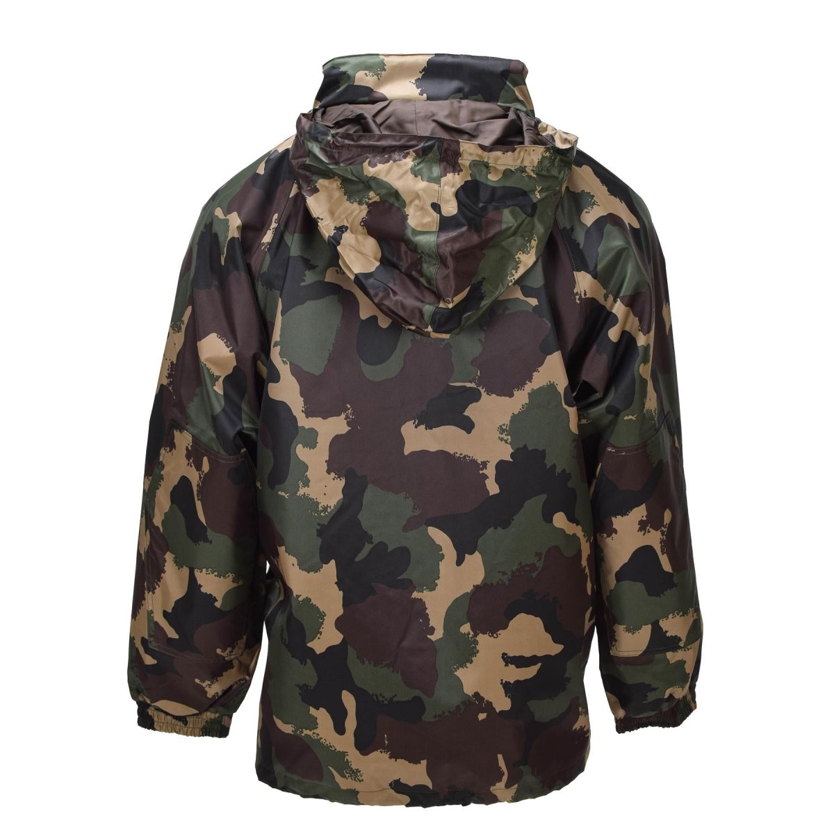 Veste imperméable militaire hongroise d'origine, capuche enroulable, bouton rabat, M93 camouflage