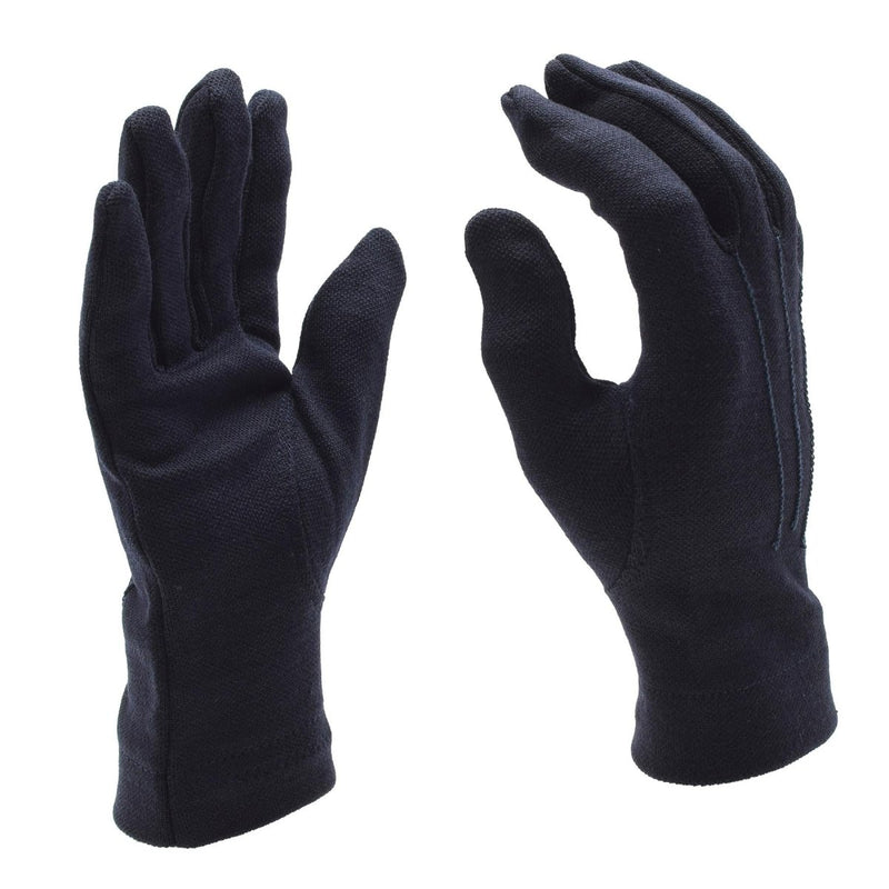 Original Italian Air Force Military Thermal Cold Weather Gloves Blue - GoMilitar