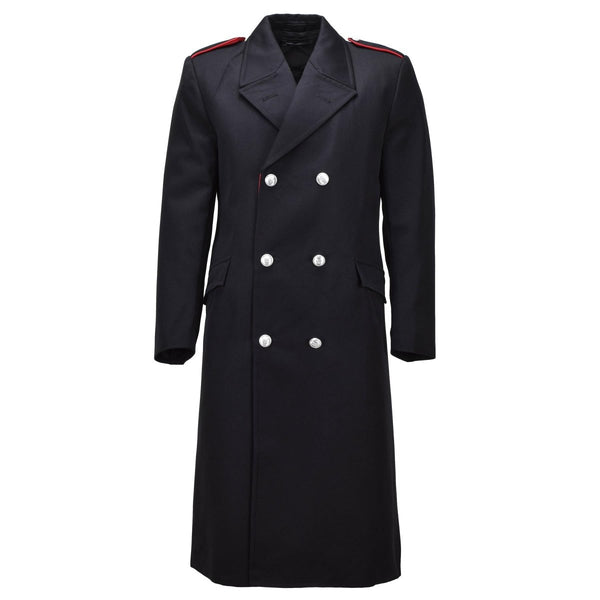 Original Italian Army Carabinieri Wool Coat Double Breasted Uniform Black - GoMilitar