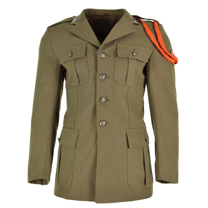 Original Italian army jacket brown parade uniform dress wool military issue - GoMilitar