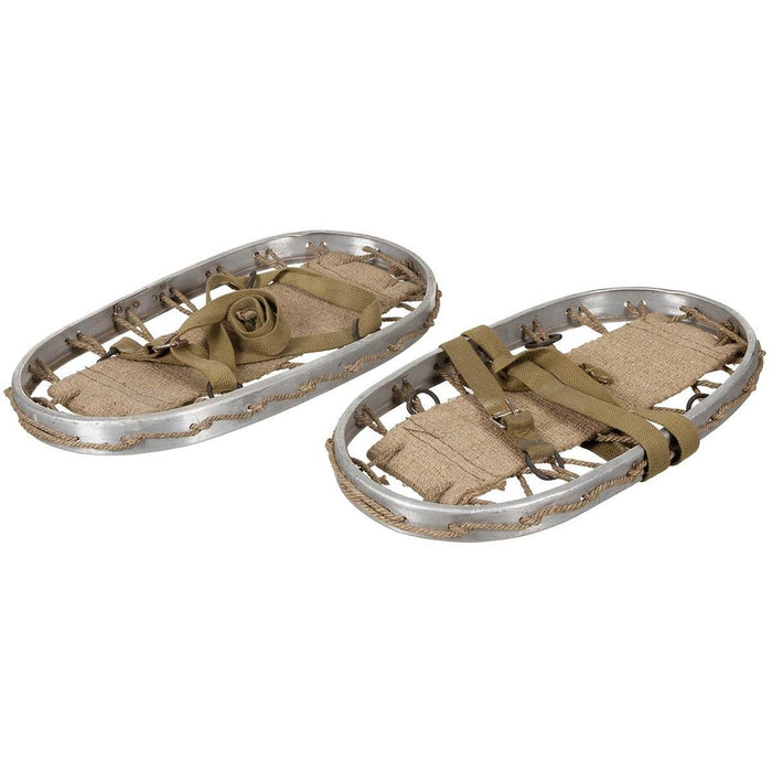 Original Italian Army Snow Shoes Military Aluminum Frame Straps Winter - GoMilitar