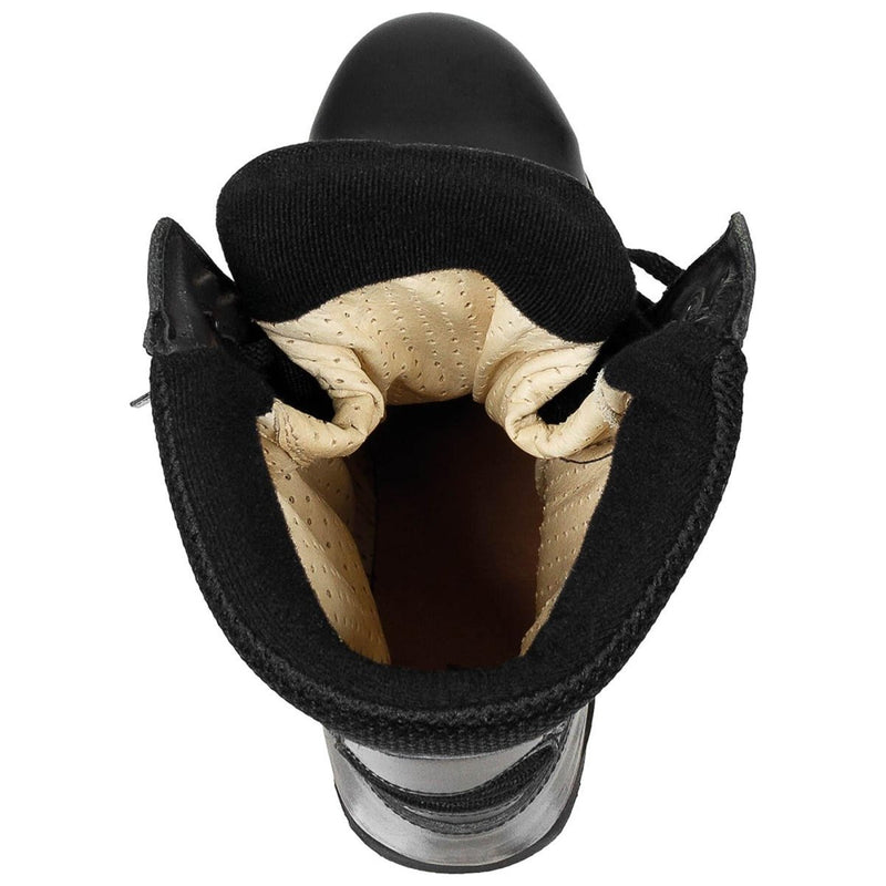 Original Italian Military Combat Boots Lightweight Leather Semi Seasional Black - GoMilitar