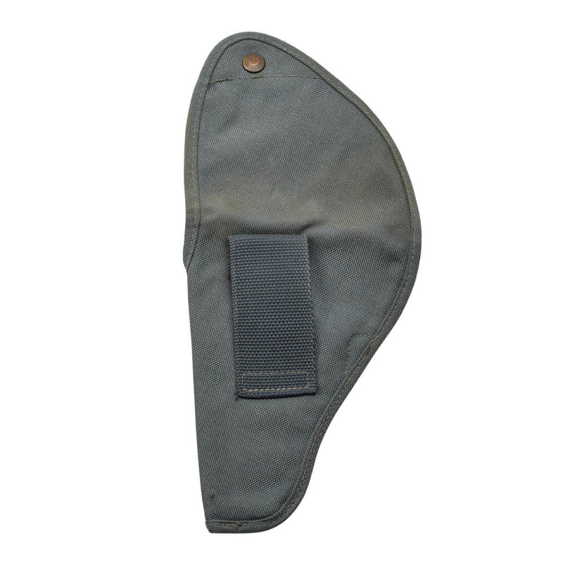 Original Italian Military Pistol Holster Snap Button Durable Canvas Gray