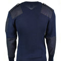 Original Italian pullover V-Neck Commando Jumper Dark blue sweater Wool