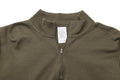 Chemise militaire originale italienne à fermeture éclair, sous-chemise légère et respirante, olive