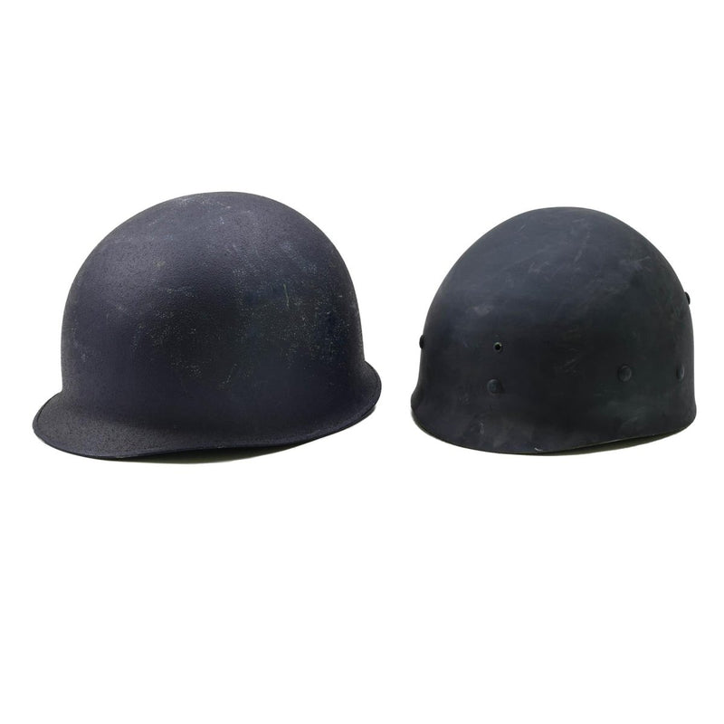Original Military Belgian Steel Helmet M51 tactical combat army inner pvc Blue - GoMilitar