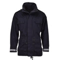 Veste de pluie noire militaire néerlandaise originale parka imperméable pour temps humide non doublée