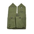 Original Norwegian army magazine pouch vintage double ammo bag green canvas NEW