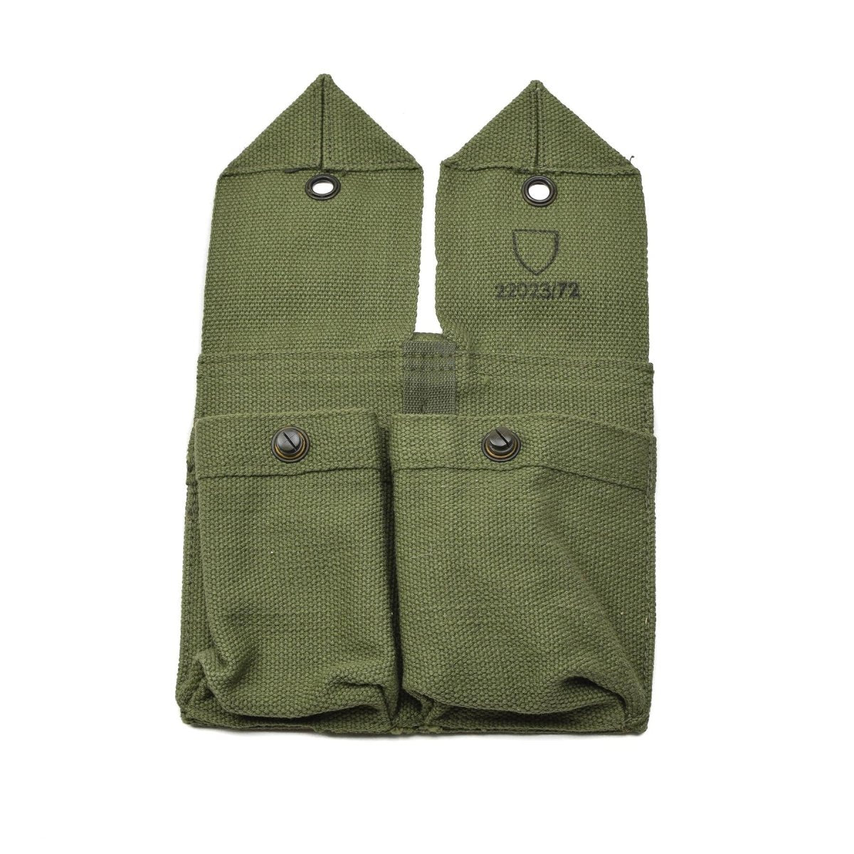 Original Norwegian army magazine pouch vintage double ammo bag green canvas NEW