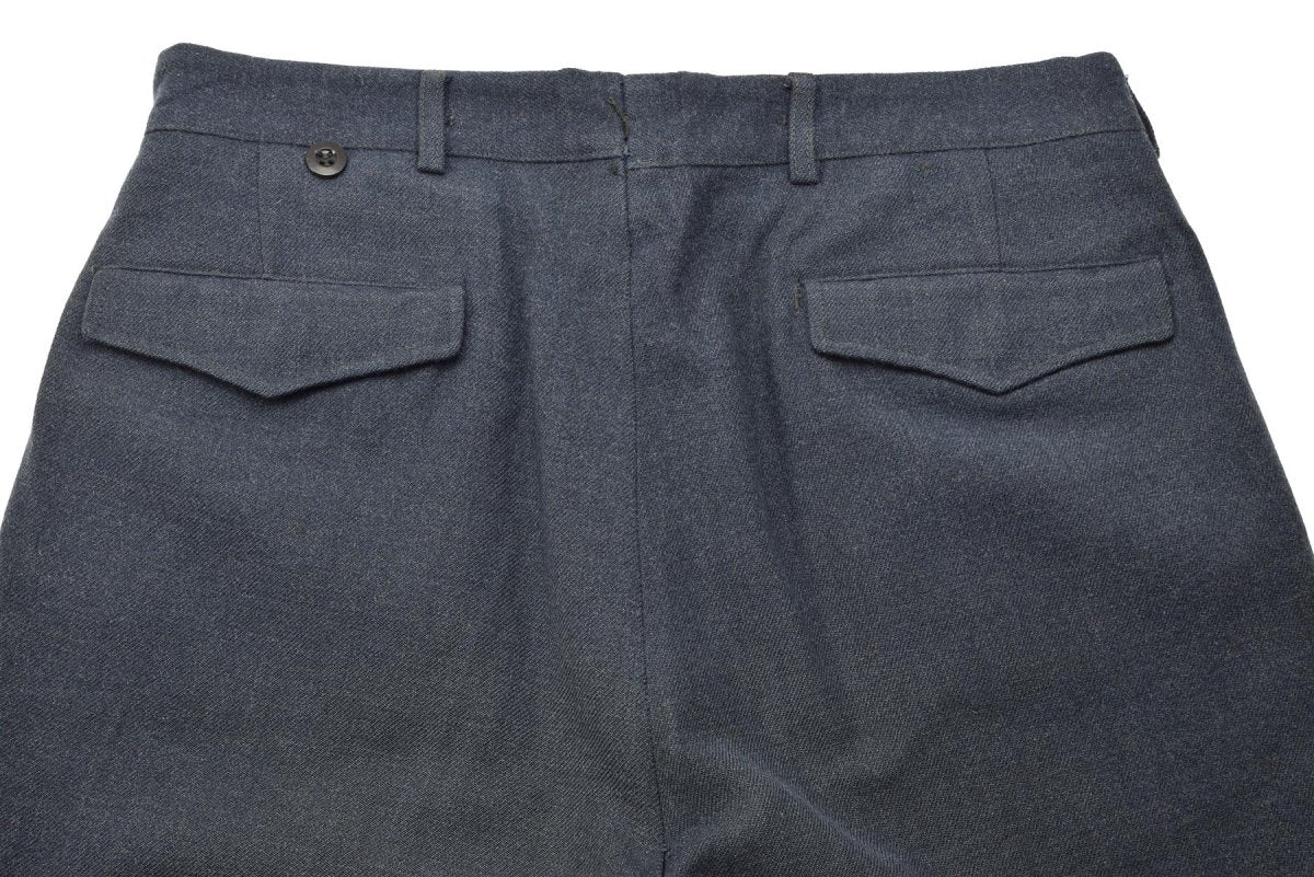 Pantalon de costume militaire norvégien original en laine bleue, pantalon de campagne formel vintage