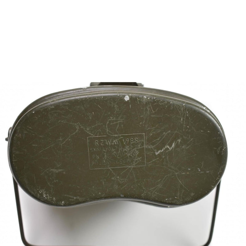 Gamelle militaire polonaise originale en aluminium, bol militaire vintage de camping, olive