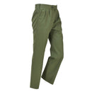 Pantalon militaire polonais original, pantalon de terrain durable, vert OD de l'armée, présenté dans un angle de prise de vue en studio carré et épuré