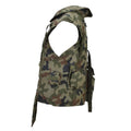 Gilet tactique militaire polonais d'origine avec plaque de transport camouflage Woodland