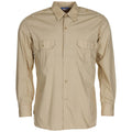 Original Spanish Military Long Sleeve Field Duty Work Shirt Lightweight Khaki