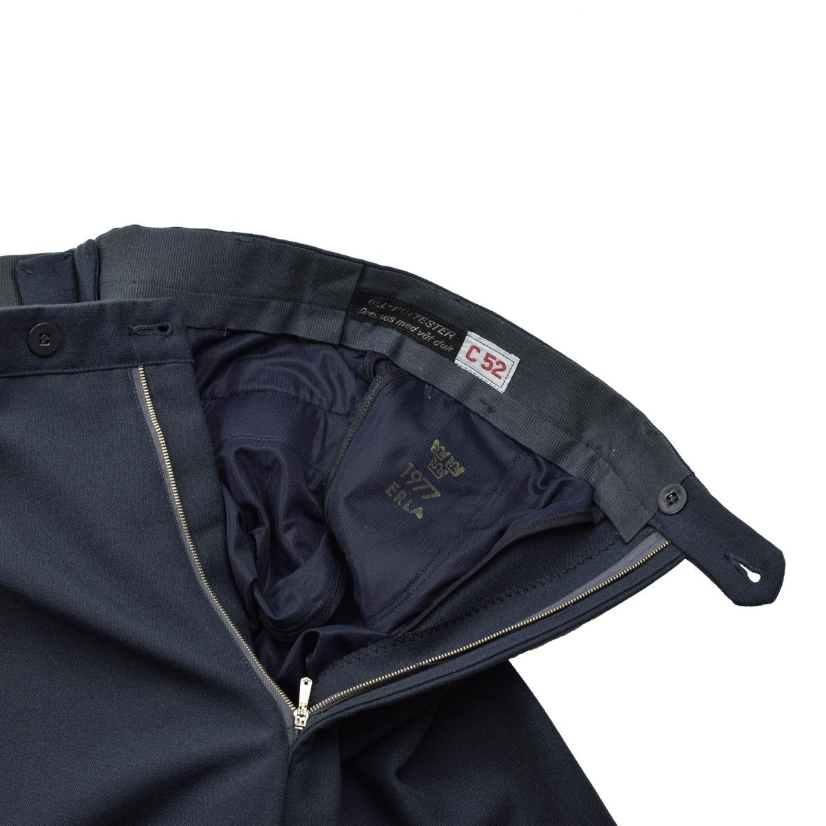 Original Swedish Army Dress blue Pants formal classic trousers uniform zip NEW