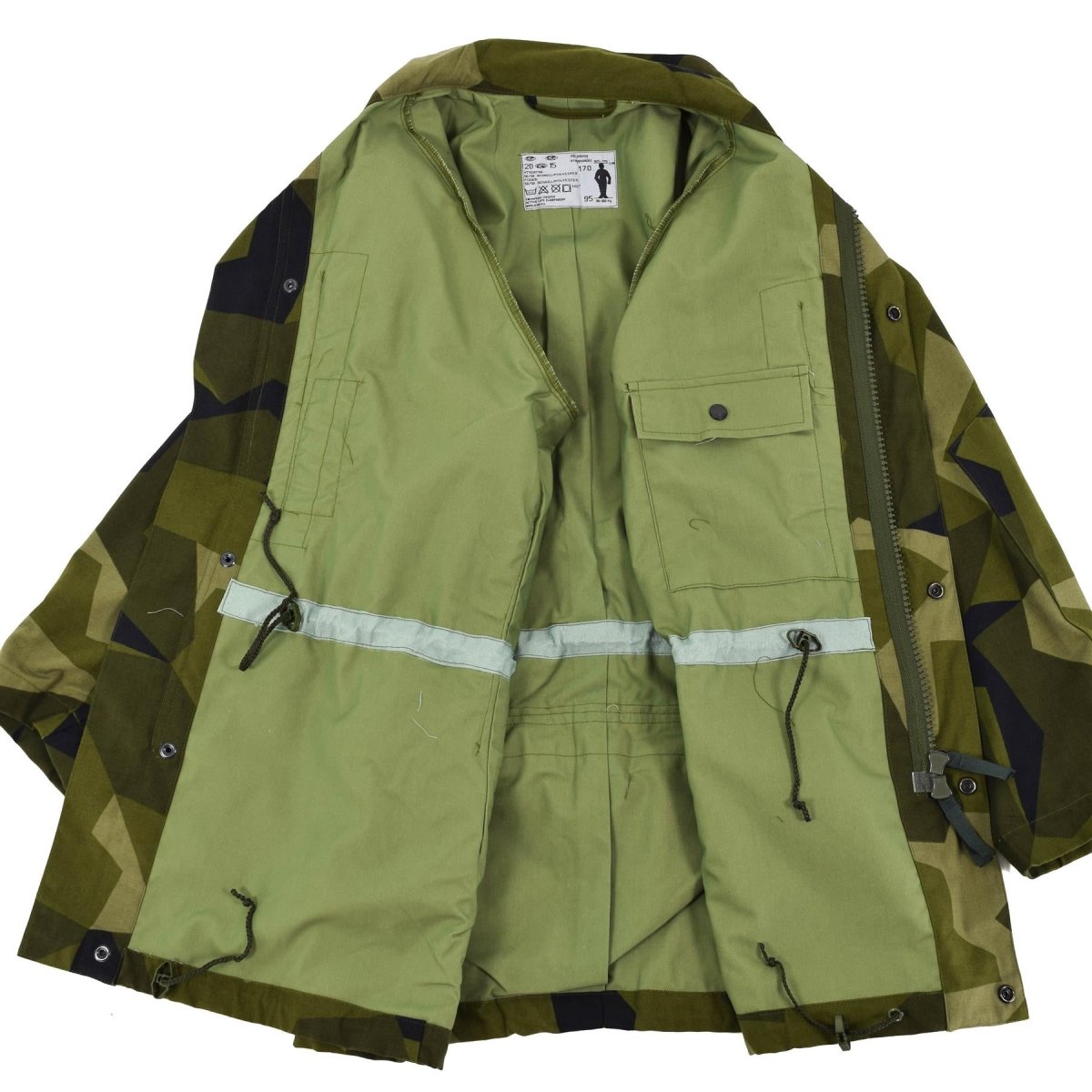 Veste lourde originale de l'armée suédoise M90 ​​avec camouflage éclaté pour troupes militaires sur le terrain NEUF