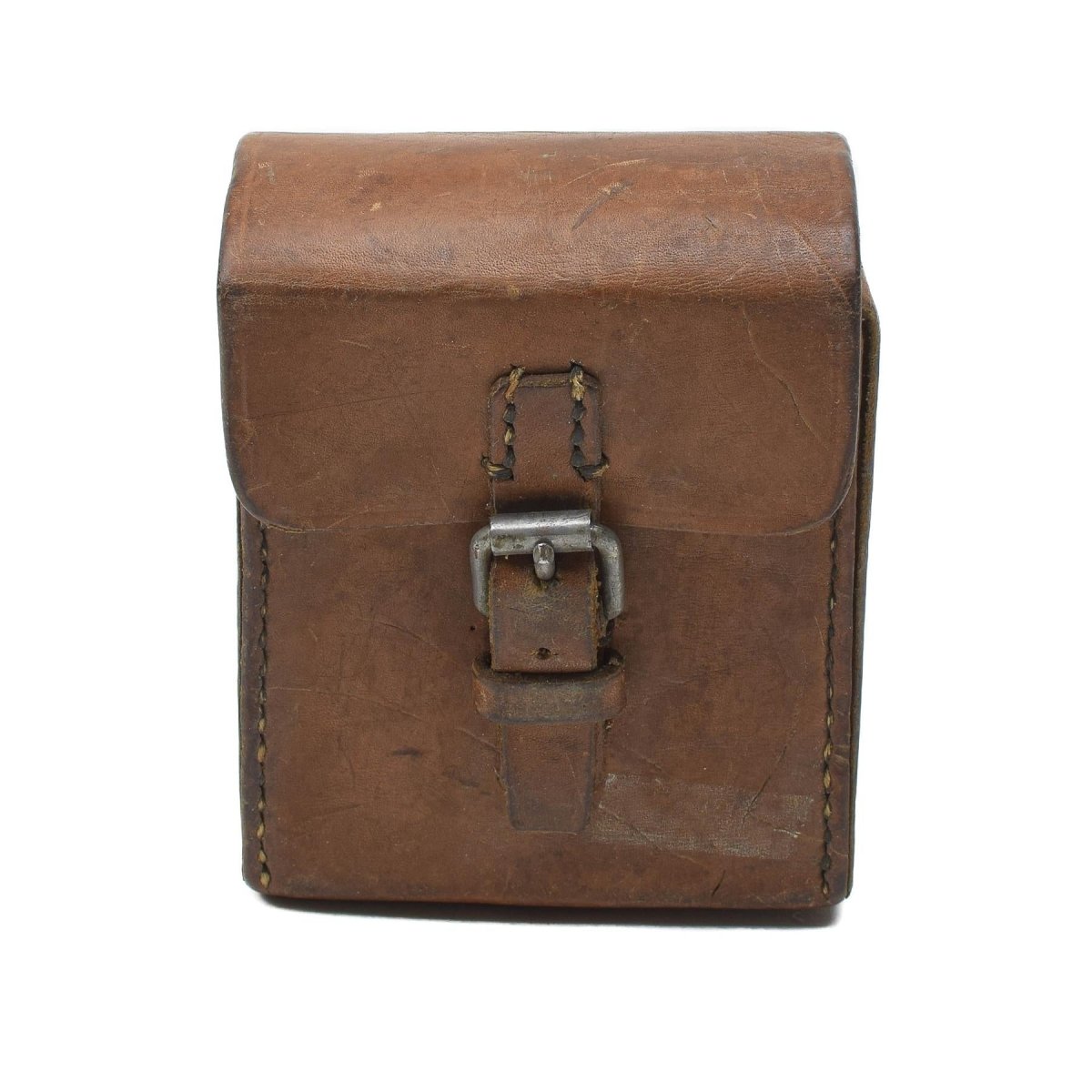 Pochette de ceinture en cuir rigide militaire suédoise d'origine, sac de chargeur universel vintage