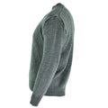 Pull original de l'armée suisse M74 Jumper pull en laine vierge gris avec fermeture éclair