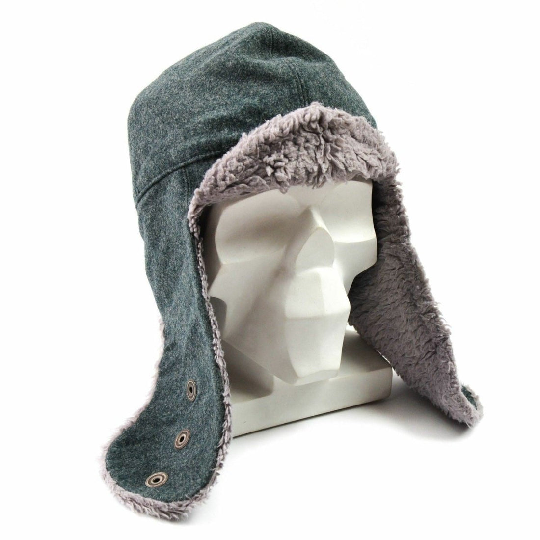 Casquette d'hiver originale de l'armée suisse Chapeau de froid en laine grise de l'armée suisse