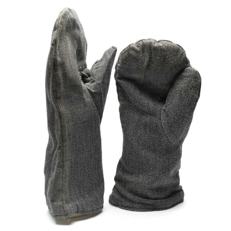 Original Swiss Army winter mittens with flannel lining and military issue gauntlets for extra warmth and durability.
