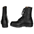 Bottes de combat militaires suisses originales M95 en cuir, problème de surplus de l'armée, noir
