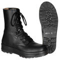 Bottes de combat militaires suisses originales M95 en cuir, problème de surplus de l'armée, noir
