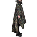 Poncho de camouflage militaire turc d'origine résistant à l'eau en ripstop à capuche armée
