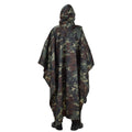 Poncho de camouflage militaire turc d'origine résistant à l'eau en ripstop à capuche armée