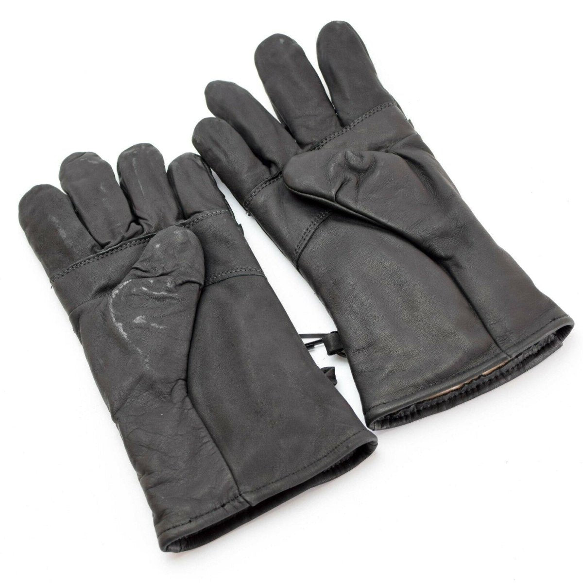 Gants de combat en cuir d'origine de l'armée américaine Véritable cuir noir militaire