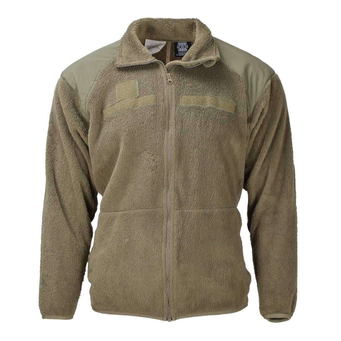 Veste polaire tactique originale de l'armée américaine pour temps froid, épaules renforcées, Olive