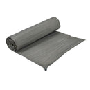 Rolled-up Original U.S. military Therm-A-Rest self-inflating lightweight sleeping pad in gray for outdoor use.