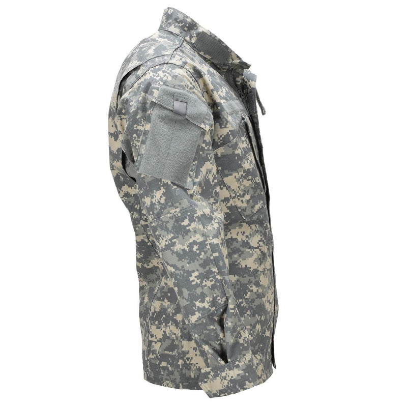 Veste d'uniforme militaire américaine originale avec coudes renforcés et camouflage numérique ACU