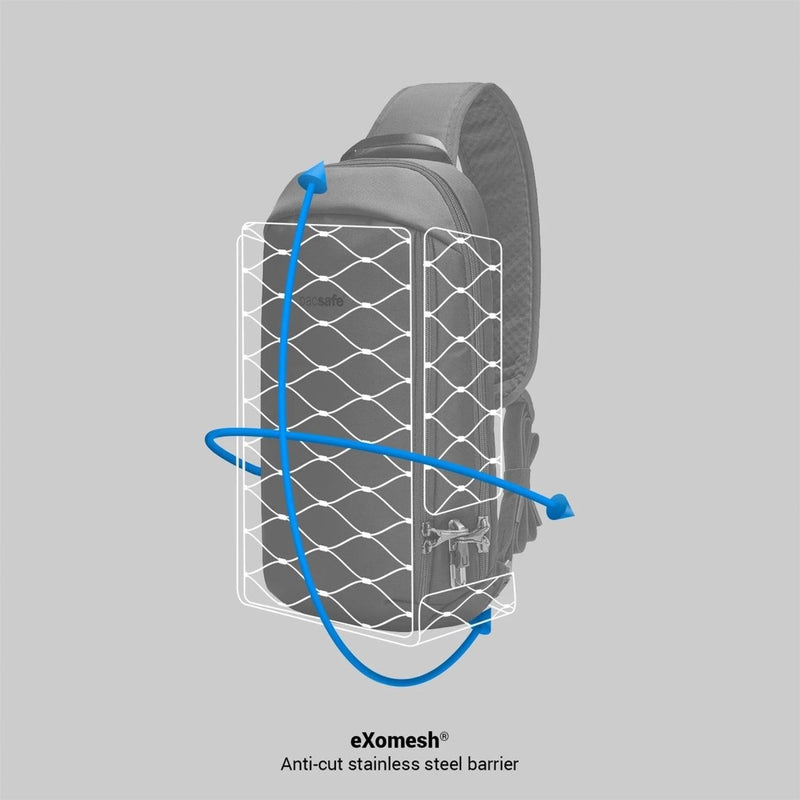 Pacsafe V Tech Shoulder Bag 10L Water repellent RFIDsafe Anti Theft Sling pack