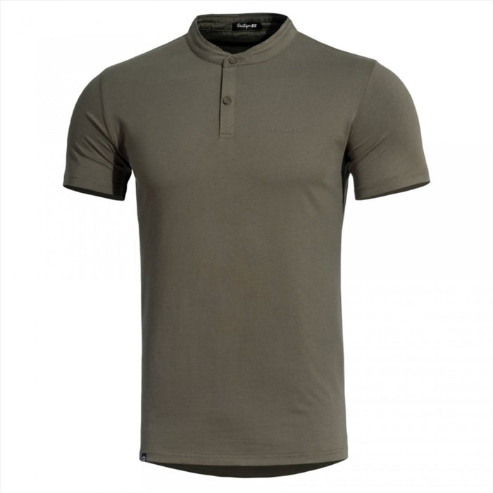 PENTAGON Romeo 2.0 Henley T-Shirt Regular Fit Mandarin Collar Odorless Material, Classic T-Shirts - GoMilitar