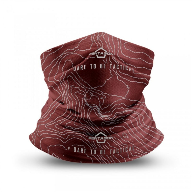 PENTAGON Skiron Topographic Map Neck Gaiter Quick Dry Fabric Graphic Design