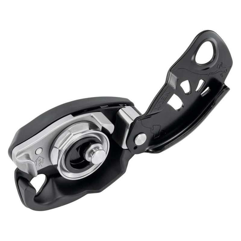 PETZL NEOX Dispositif d'assurage à freinage assisté pour escalade en moulinette Noir