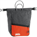 PETZL SAKAB Chalk Bag Durable Magnetic Roll Top Closure Multiple Pockets Gray