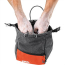 PETZL SAKAB Chalk Bag Durable Magnetic Roll Top Closure Multiple Pockets Gray