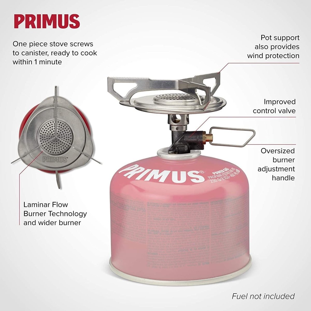 Réchaud de camping compact Primus Essential Trail Stove brûleur à gaz butane liquide