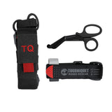 Rhino Rescue Garrot Set Pochette Ciseaux Trousse de Premiers Secours d'urgence Noir