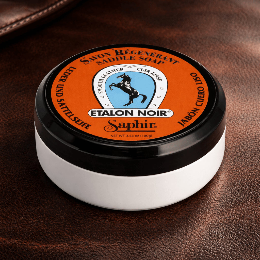 Saphir Etalon Noir Savon de Selle 100 ml Savon de Soin Nettoyant Cuir Lisse