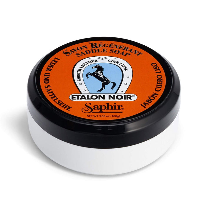 Savon de Selle Saphir Etalon Noir 100 ml Savon de Soin Nettoyant Cuir Lisse - GoMilitar