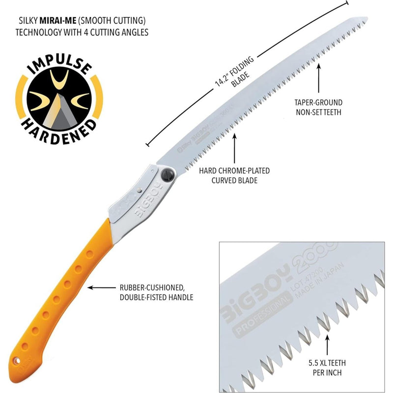 Silky Bigboy 2000 360 - 6.5 Folding Saw Stainless Steel Blade Outdoor Use - GoMilitar
