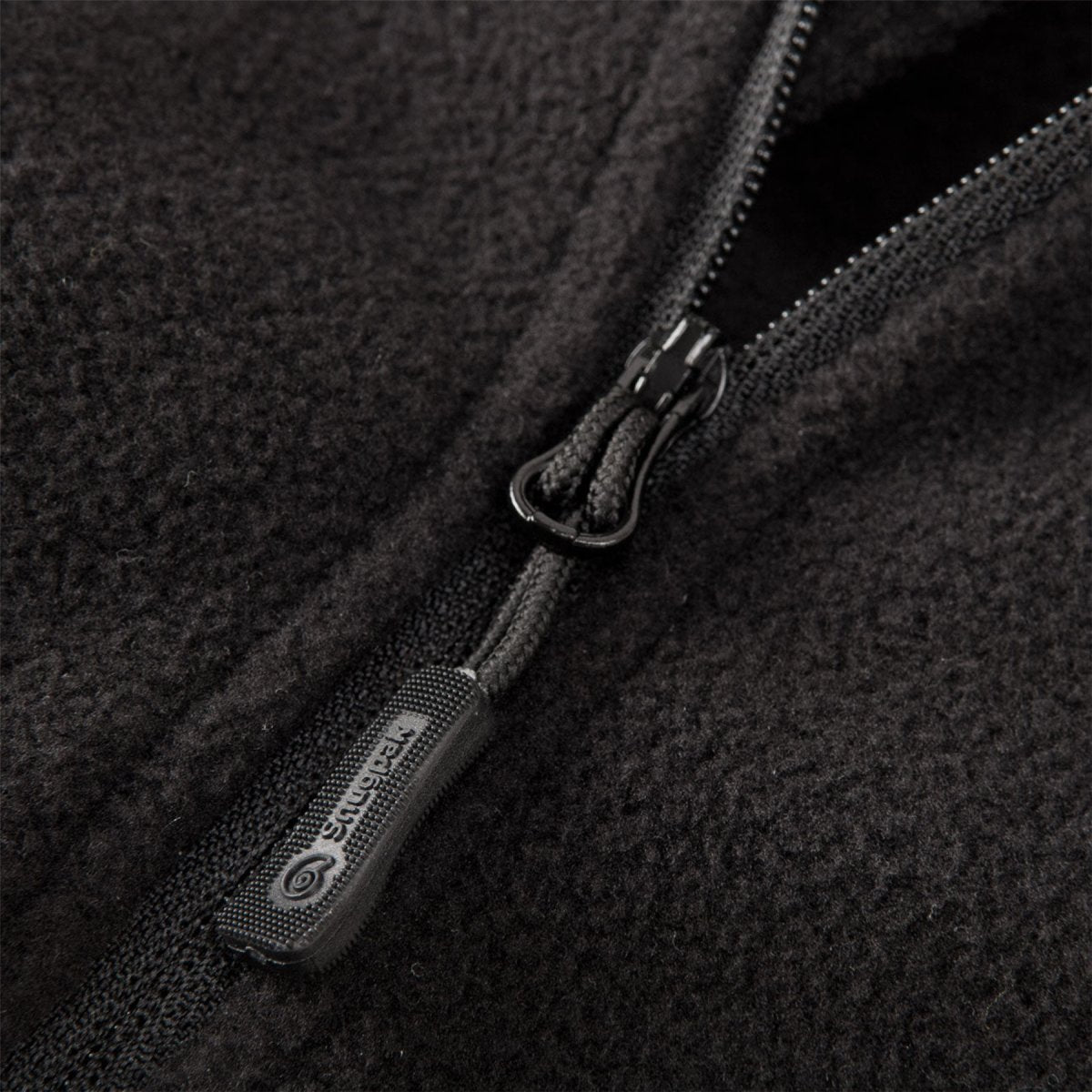 Snugpak IMPACT Veste polaire douce avec col montant et mentonnière avec fermeture éclair 1/4 Noir