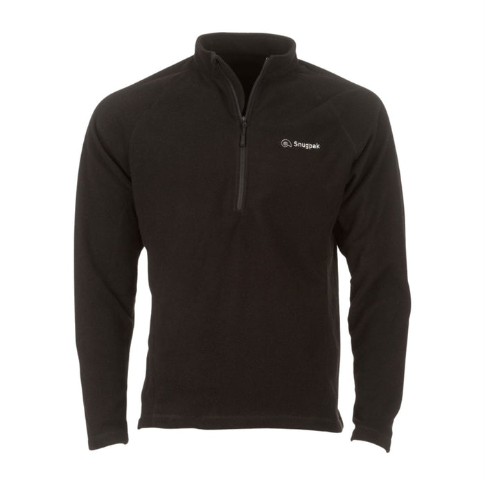 Snugpak IMPACT Veste Polaire Col Montant Doux Mentonnière 1/4 Zip Noir - GoMilitar